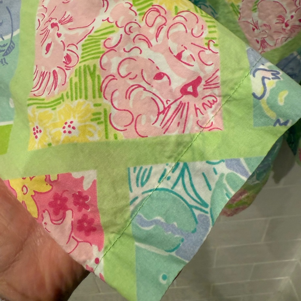 Lilly Pulitzer Multicolor Patchwork Button-Up Top - image 4
